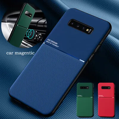 $7.99 • Buy Matte Leather Case For Samsung Galaxy S10 PLUS S9 S8 Plus + Case Magnetic Cover
