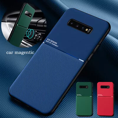 Matte Leather Case For Samsung Galaxy S10 PLUS S9 S8 Plus + Case Magnetic Cover • $8.99