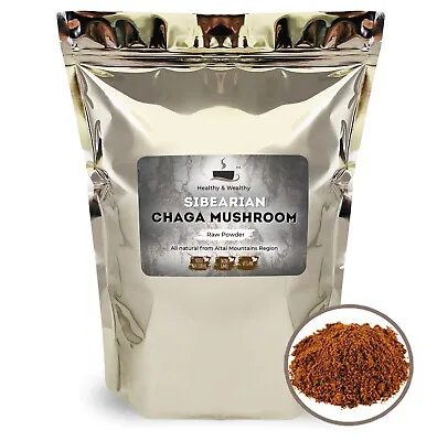 Organic Siberian Chaga Mushroom Raw Powder Wild Harvested From Altai Mountains  • $199.95