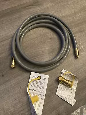 1/2  QDD Gas Hose 12' Long Quick Disconnect Low Pressure Natural Propane DH01 • $14.99