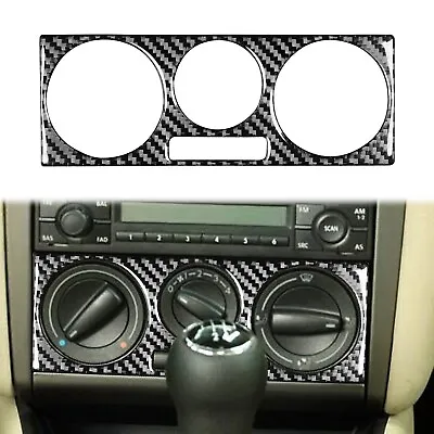 1x Black Carbon Fiber Control Panel Trim For VW Golf 4 GTI Jetta MK4 1999-2004 • $12.88