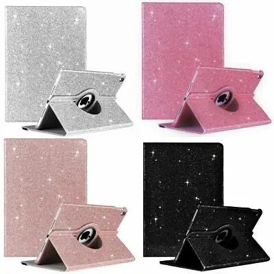 Good Quality Shining Bling 360 Rotating Cover Glitter Stand Case For IPad Mini 4 • £5.95