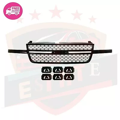 New For 2003-2007 Chevy Silverado Pickup Front Upper Black Grille Fit Assembly • $181