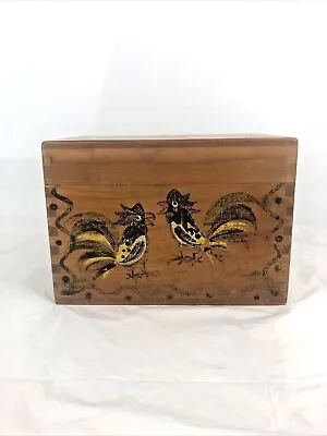 Vintage Clothes Pin Box Wooden Finger Joint WoodPecker WoodWare • $4.20