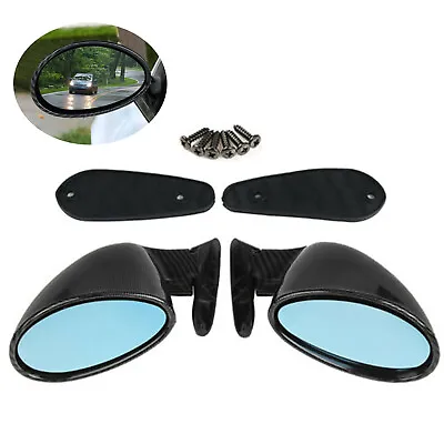 2pcs Universal Car Racing Rearview Side Wing Mirrors F1 Style Carbon Fiber Look • $34.20