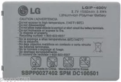 LG LGIP-400V Original OEM 1500mAh Cell Phone Battery For LG VS740 ALLY Verizon • $8.99