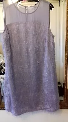 M&s Limited Edition Beautiful Lilac Flapper Charlston Dress Size Uk 12 Bnwt • £39.99