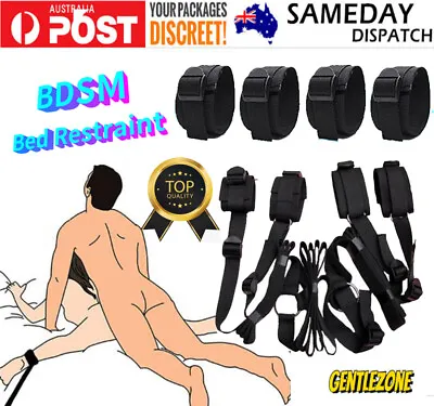 Bed Restraint Harness Bondage Set Handcuffs Ankle Wrist Cuffs Couples Game BDSM • $12.89