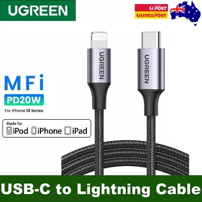 $23.95 • Buy Ugreen USB-C To Lightning Fast Charging Cable MFi Certified PD & Data Sync