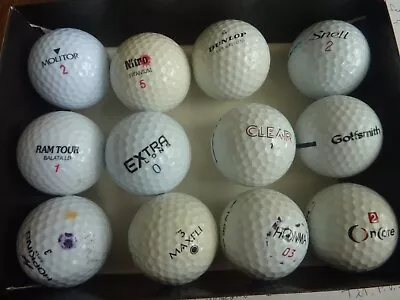 12 Vintage Collector Golf Balls - Unusual Brands -some Obsolete • $25.70