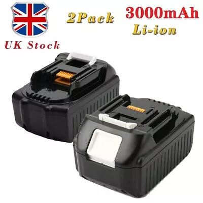 2x 3.0AH 18V Lithium Ion Battery For Makita BL1860 BL1850 BL1840 BL1830 LXT400 • £22.89