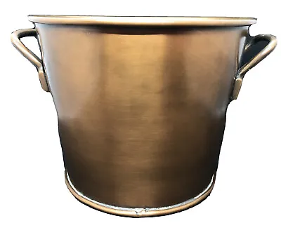 Pottery Barn Copper Bronze Color Bucket Handles Home Decor Vtg Style Vibe • $24.75
