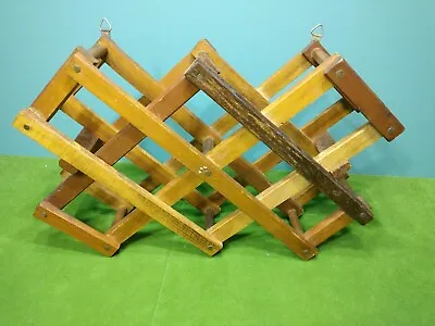 $18.69 • Buy Vtg V.G. Wooden Spice Rack Hang Or Stand Alone Holds 10 Spices Accordian Japan