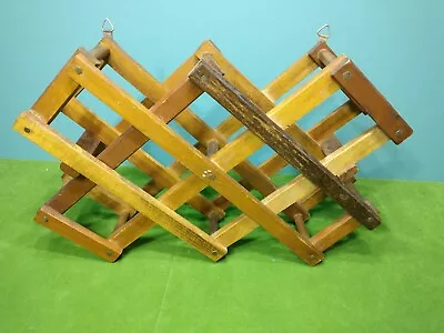 Vtg V.G. Wooden Spice Rack Hang Or Stand Alone Holds 10 Spices Accordian Japan • $10.39