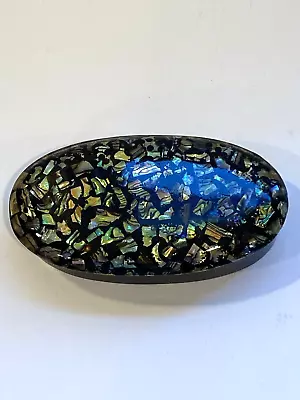 Abalone Shell Black Laquer Trinket Box • $12