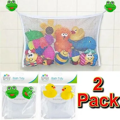 £5.95 • Buy 🔥 2 Pack Kids Baby Bath Toy Tidy Organiser Mesh Net Storage Bag Holder Bathroom