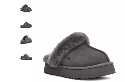 UGG Disquette Charcoal Slide Slipper Sandal Women's US Sizes 5-13/NEW!!! • $99.95