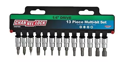 CHANNELLOCK Specialty Socket Set 13 Pc 1/4 Drive Chrome TWN 346705 • $29.98