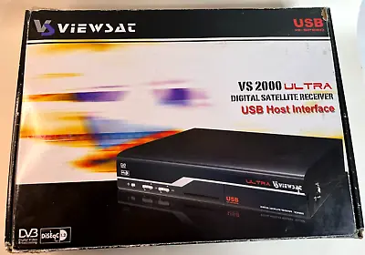 VIEWSAT Digital Satellite Receiver VS2000 ULTRA USB Host Interface Cables Box • $24.95