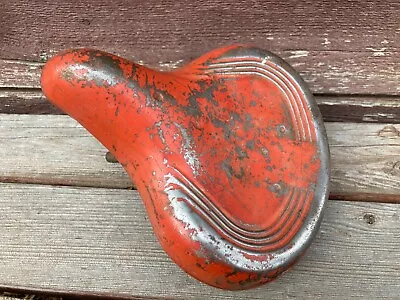 VTG RED METAL TRICYLE SEAT PART C.1950's - 1960's USA • $19.95