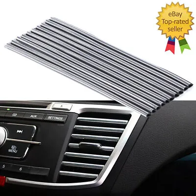 10Pcs Car Air Conditioner Outlet Vent Grille Decor U Shape Molding Trim Strip • £2.29