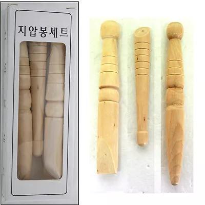 Foot Massage / Reflexology Health Wooden 3ea Stick Tool With Chart • $10.90