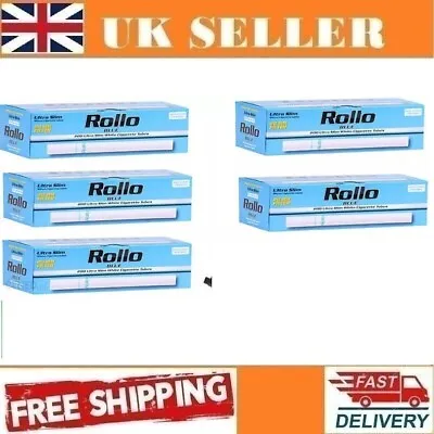 £19.99 • Buy 5*200=1000 ROLLO BLUE ULTRA SLIM 6.5mm EMPTY CIGARETTE TUBES NEW PRODUCT ! !