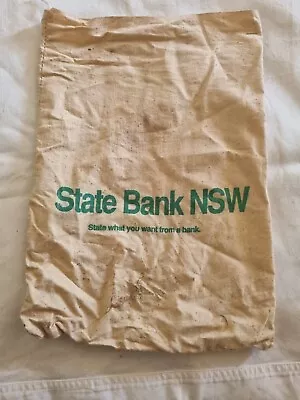 Vintage  State Bank NSW   Collectable Change/money Bag • $15