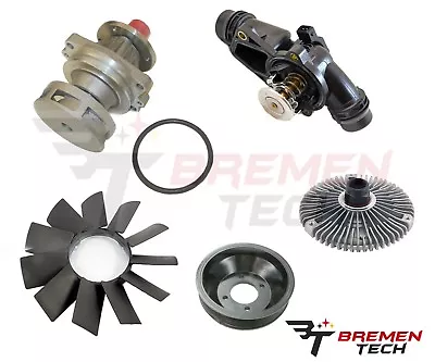 Brand New Water Pump Pulley Fan Clutch Blade Thermostat For BMW E46 325 330 X5 • $121.22