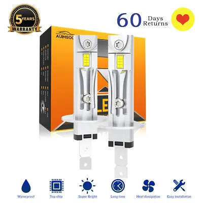 Xenon H1 LED Halogen Headlight Bulbs 10000K Hi-Low Beam Light 1000W Ultra White • $34.99