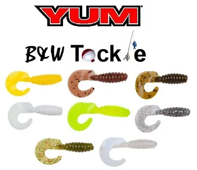 YUM Grub~Choose 1.5 2 Or 3 Inch~8 Colors~Soft Plastic~FREE Shipping • $7.89