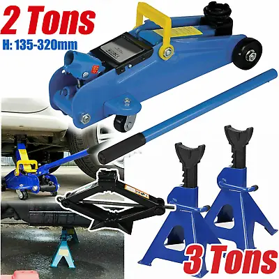 2-3Ton Low Profile Floor Jack / Stand Car Lift Hydraulic Trolley / Scissor Jack • $33.17