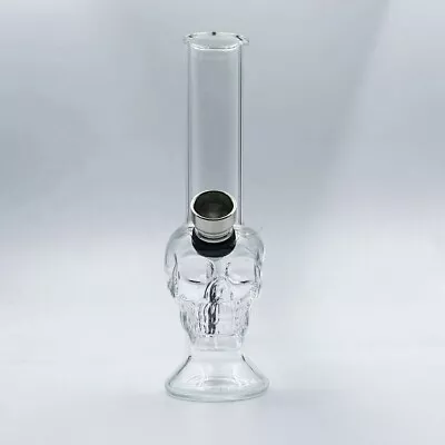 Exquisite Mini Glass Hookah 5.9  Transparent Skull Glass Bong • $8.99