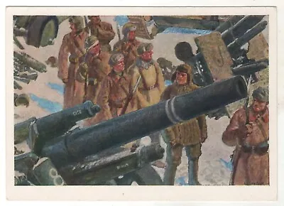 1960 WW2 Military War Soviet Soldiers & Captured Nazi Guns OLD Russian Postcard • $10.90