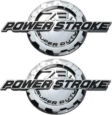 2pcs Chrome 7.3L POWER STROKE SUPER DUTY Side Fender Emblems Badge Powerstroke • $28.99