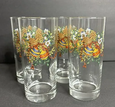 Mikasa Holiday Season Glasses Tumblers 12 Oz Christmas 6 1/8  Set Of 4 • $23.98