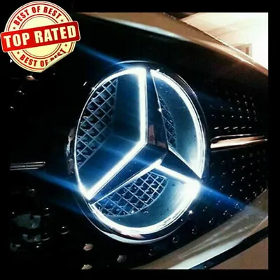 Car Front Grille LED Emblem Light Fit Mercedes Benz Illuminated Logo Star Badge • $27.99