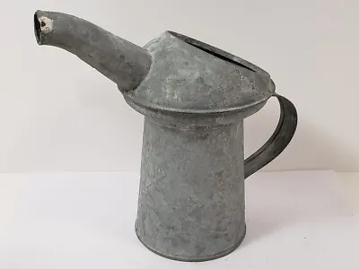 Vintage Galvanized Motor Oil Pint Filler Can With Spout • $14.95