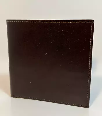 BOSCA Brown Leather Bifold Wallet W/ Photo Inserts • $49.95