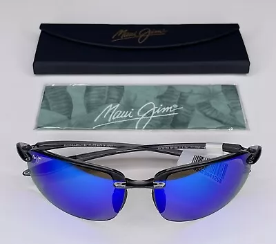 Maui Jim 407-11 Ho'okipa Grey Frame / Blue Hawaii Polarized Lenses Hookipa New 2 • $134.95