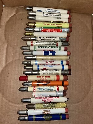 LOT 22 Diff Vintage BULLET PENCILS Framing Agriculture B&O Farm Bank Ohio Constr • $12.37