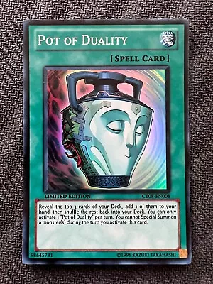 Yugioh Pot Of Duality Limited Edition Super Rare CT08-EN008 NM • $4