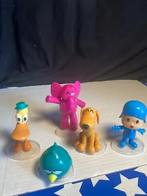 5pc Set Pocoyo Zinkia Elly Pato Loula Sleepy Bird Action Figures Toy Cake Topper • $12