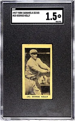 GEORGE KELLY 1927 E210 York Caramel #20 WRONG BACK GABBY HARTNETT SGC 1.5 HOF • $324.95