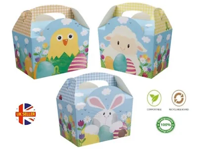 Easter Parade Egg Hunt Bunny Chick Lamb Carry Meal Bag Boxes ~ Party Food Box • £1.99