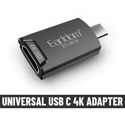 4K Quality Type C To HDMI TV Video Connector Adapter For IPhone Samsung Xiaomi • £4.46