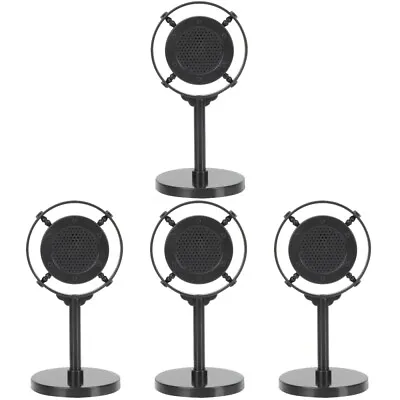  4 Pack Abs Retro Microphone Model Child Kids Decor Plastic Toys • £15.49