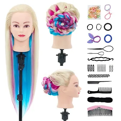 Hairdressing Head Hairdresser Training Heads With Free Clamp And DIY Braid Set • £17.59