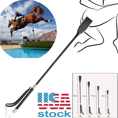 $12.89 • Buy Horse Riding Crop PU Leather Whip Equestrian Stick Spanking Paddle Long Whips