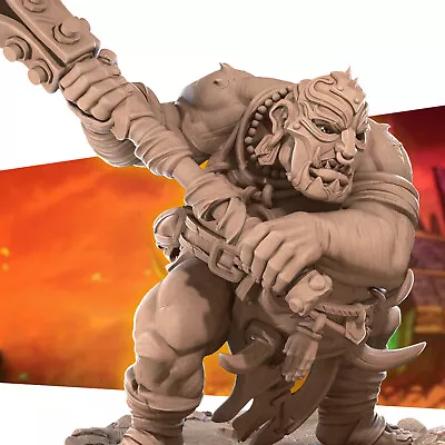 Ogre With Mask - Undead Gatekeeper - Bite The Bullet Fantasy D&D Miniature • £11